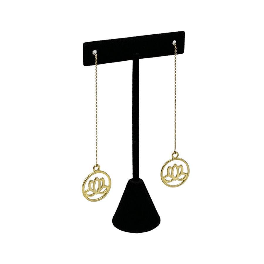 Gold Lotus Earrings