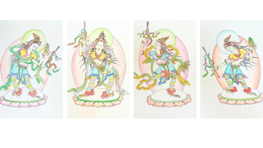 Elemental Goddess Painting by Lama Gyurme - High-quality, limited release print