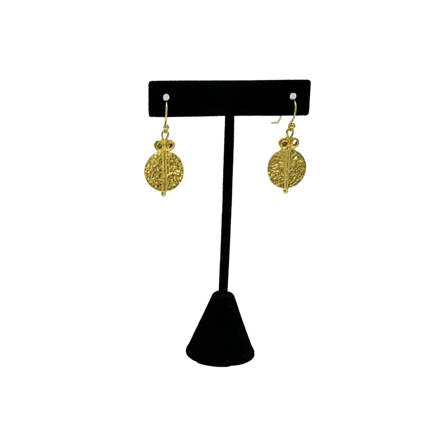 Peridot Gold Vermeil Disk Earrings