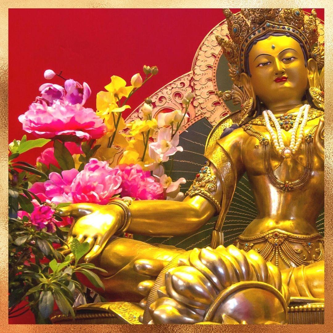 Flower Offerings to the Tara Statues Donation