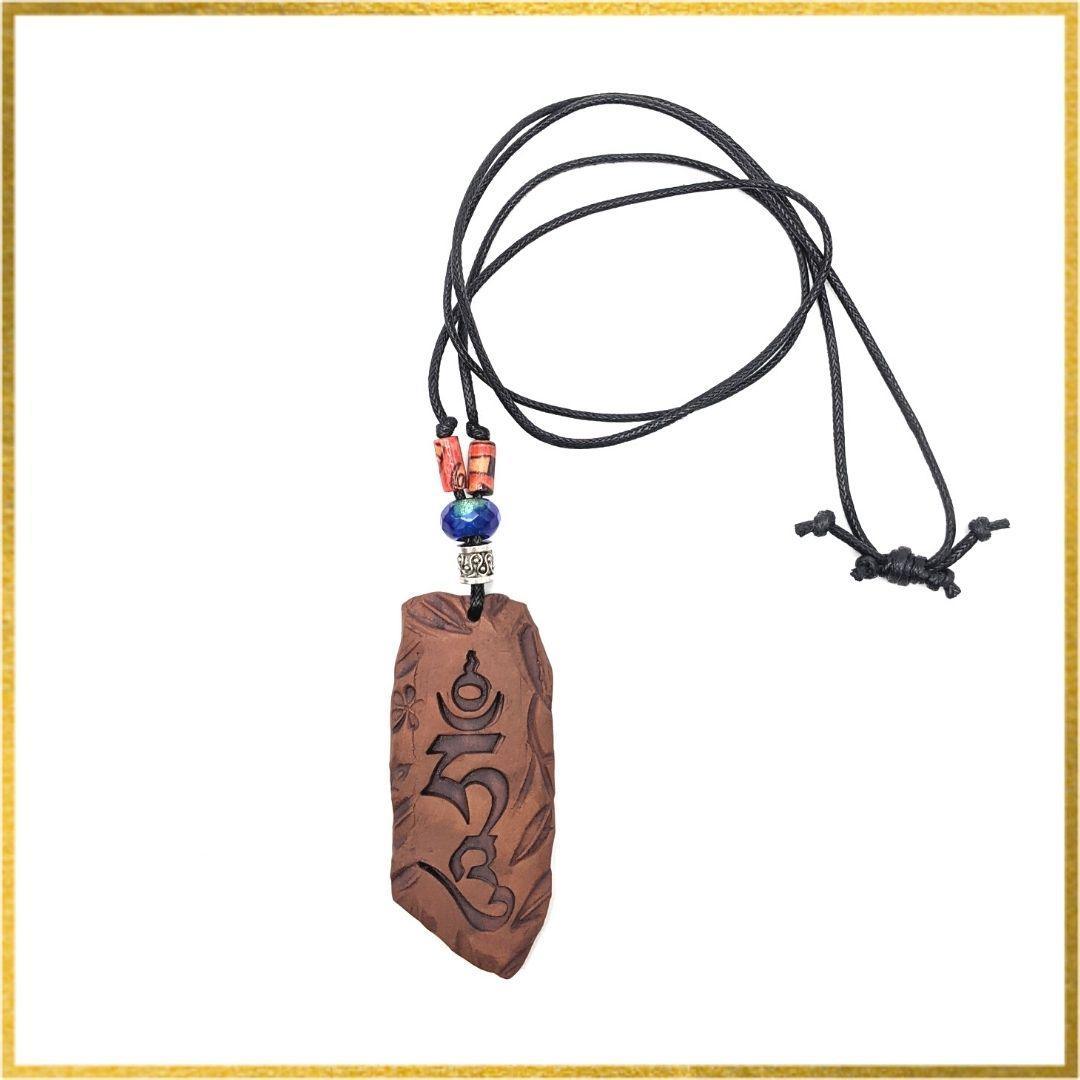 Handmade Sacred Earth Pendants with Seed Syllables