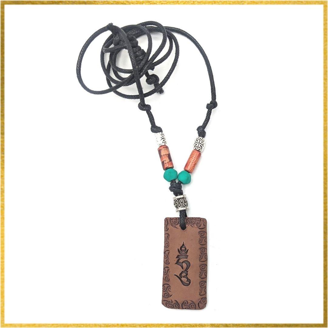 Handmade Sacred Earth Pendants with Seed Syllables