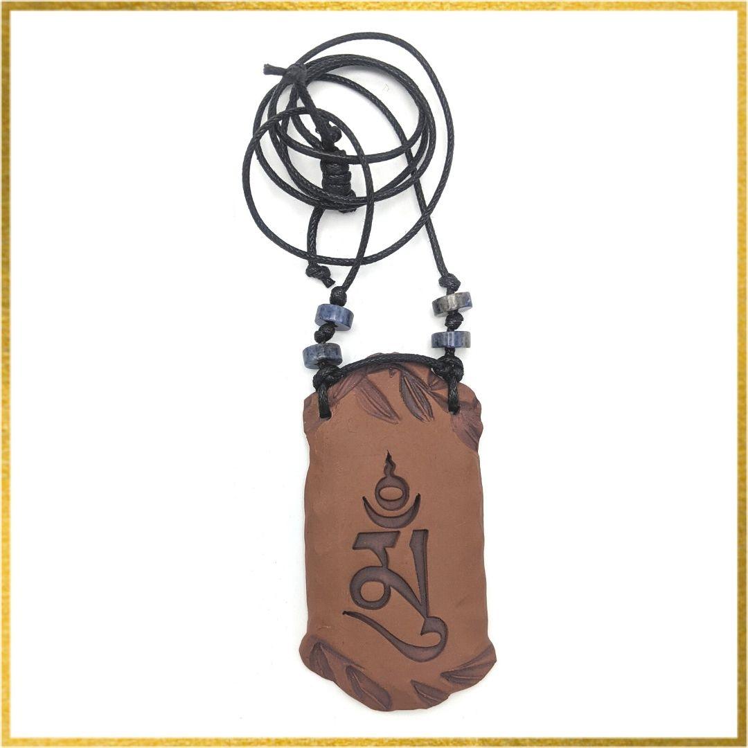 Handmade Sacred Earth Pendants with Seed Syllables