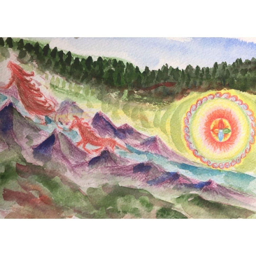 Hand Painted Watercolor by Lama Tsultrim Allione