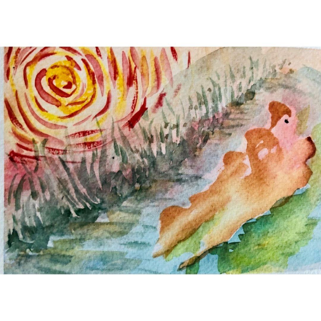 Hand Painted Watercolor by Lama Tsultrim Allione