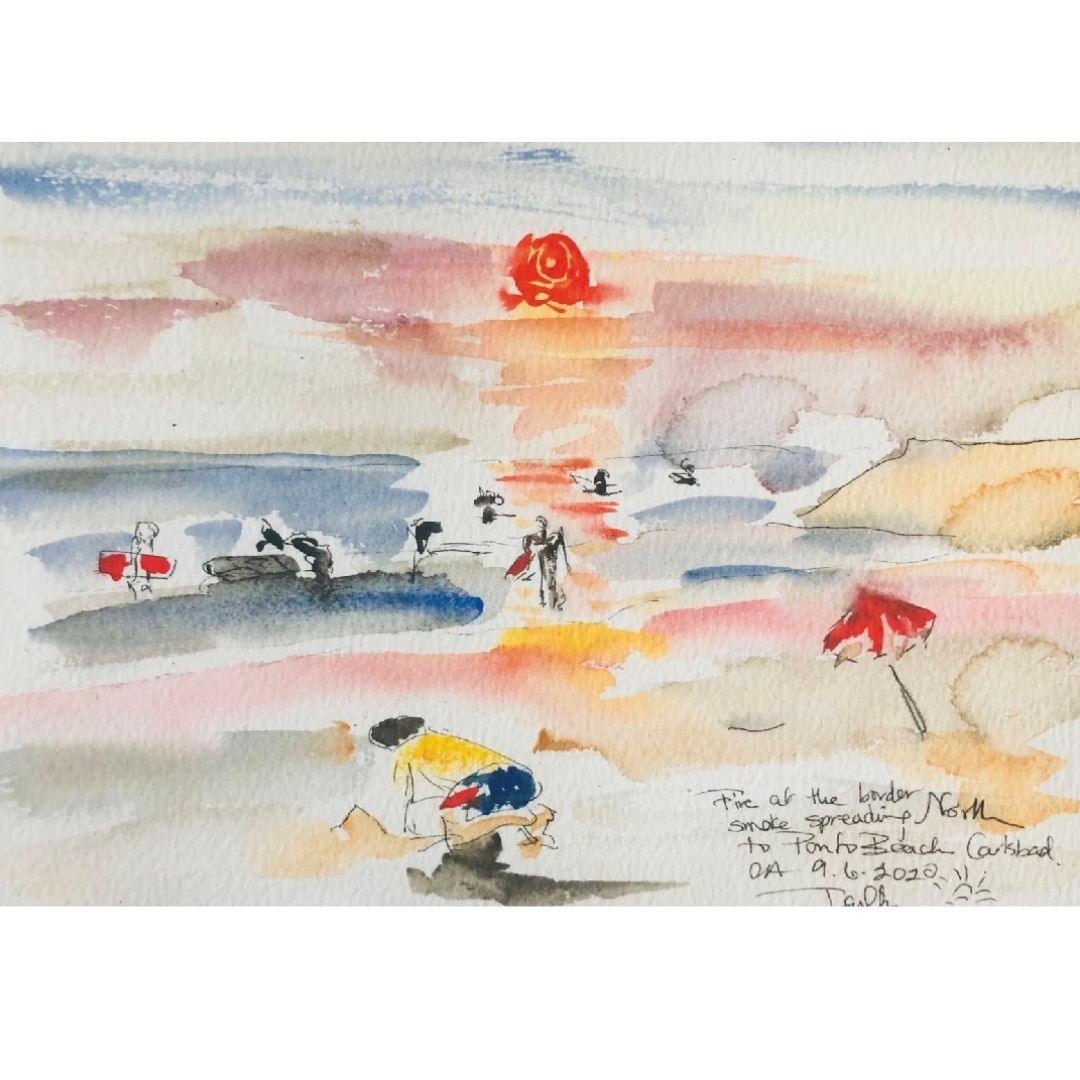 Hand Painted Watercolor by Lama Tsultrim Allione